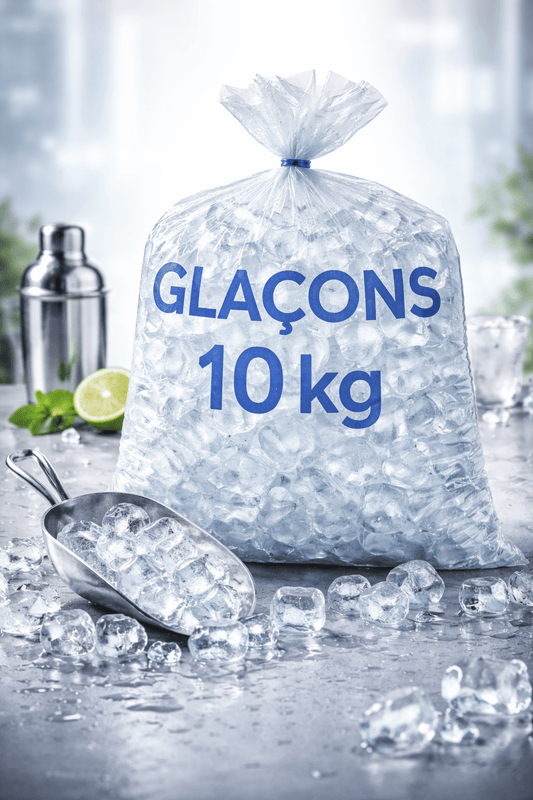Glaçons alimentaires 10 kg – livraison pro Normandie – Gelo Fresh