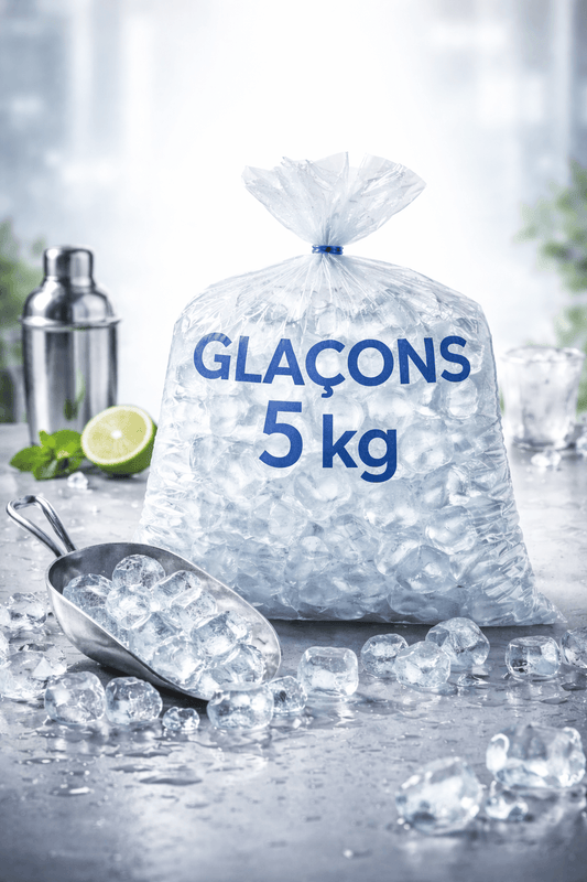Glaçons alimentaires 5 kg – livraison pro Normandie – Gelo Fresh